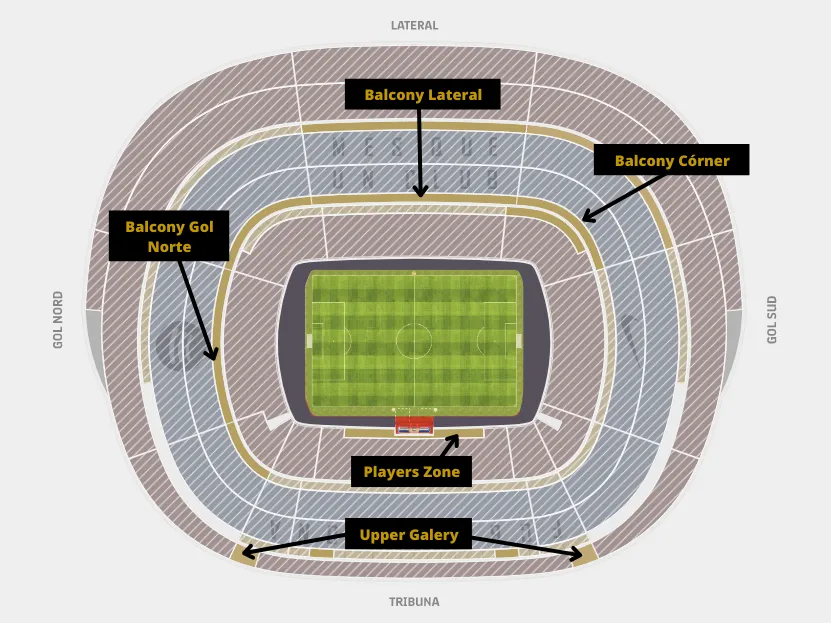 Mapa de las entradas VIP FC Barcelona