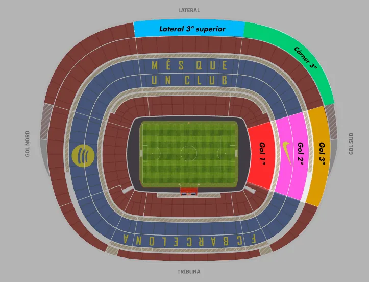 Mapa de las entradas VIP FC Barcelona